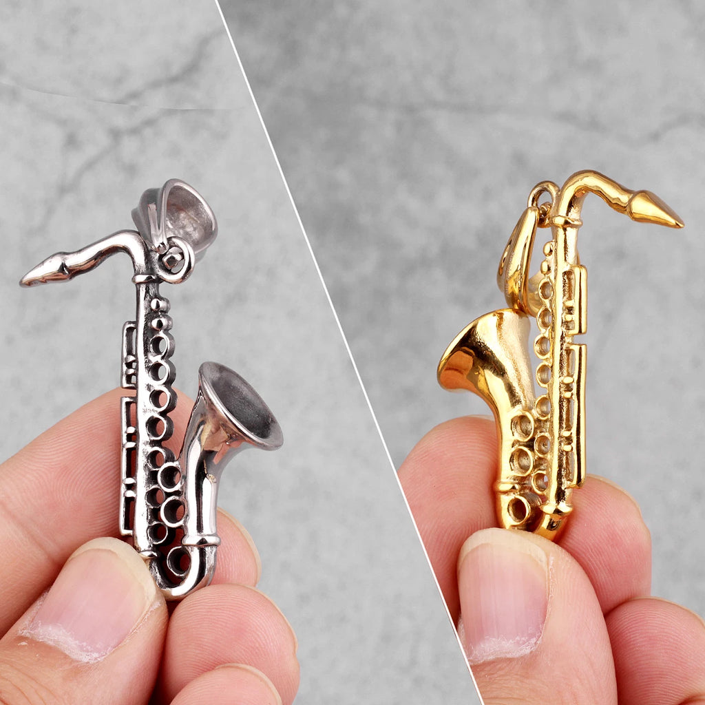 PENDRA Saxophone Boyfriend Steel Necklace