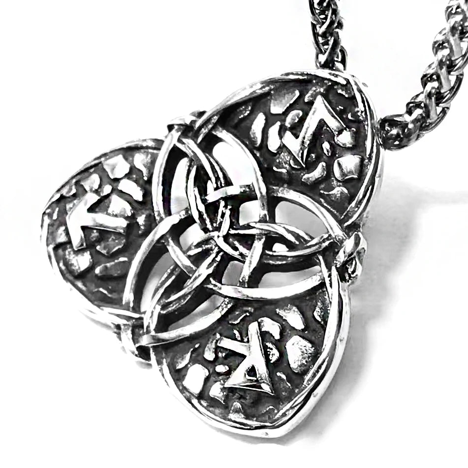 PENDRA Celtic Knot Rune Norse Necklace