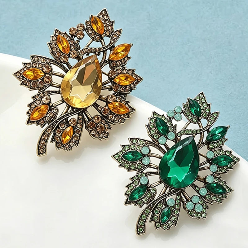 PENDRA Florielle5 Rhinestone Brooch