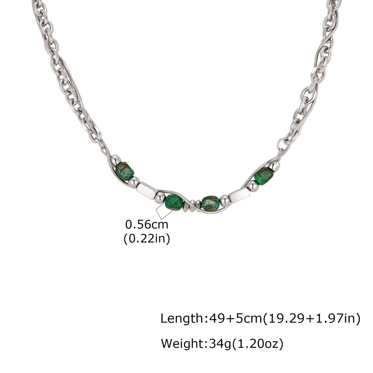 PENDRA Stone Natural Chain Necklace