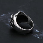 PENDRA Snakeskull Gothic Skull Snake Ring