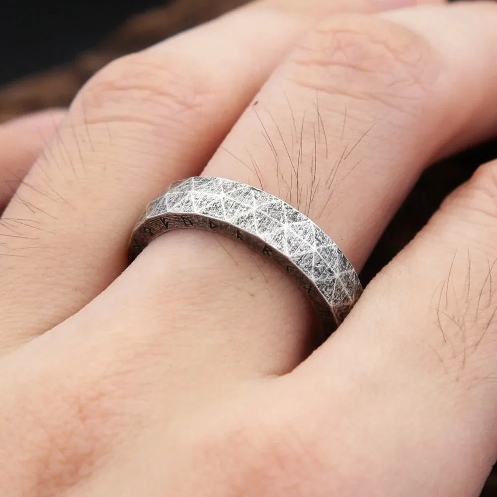 PENDRA Futhark Stainless Steel Viking Rune Ring
