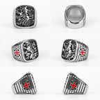 PENDRA Royal Lion Religious Steel Ring