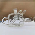 Novelty Glass Chainsaw Decanter for Whiskey Bourbon Spirits Decorative Liquor Bottle with Stopper