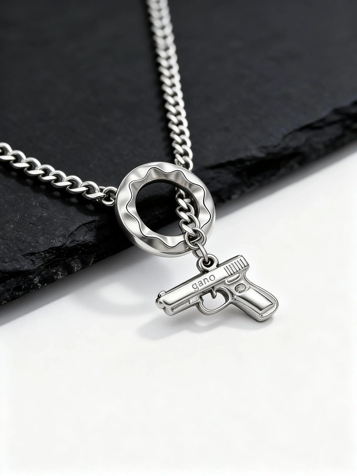 PENDRA Cuban Handcuffs Chain Necklace