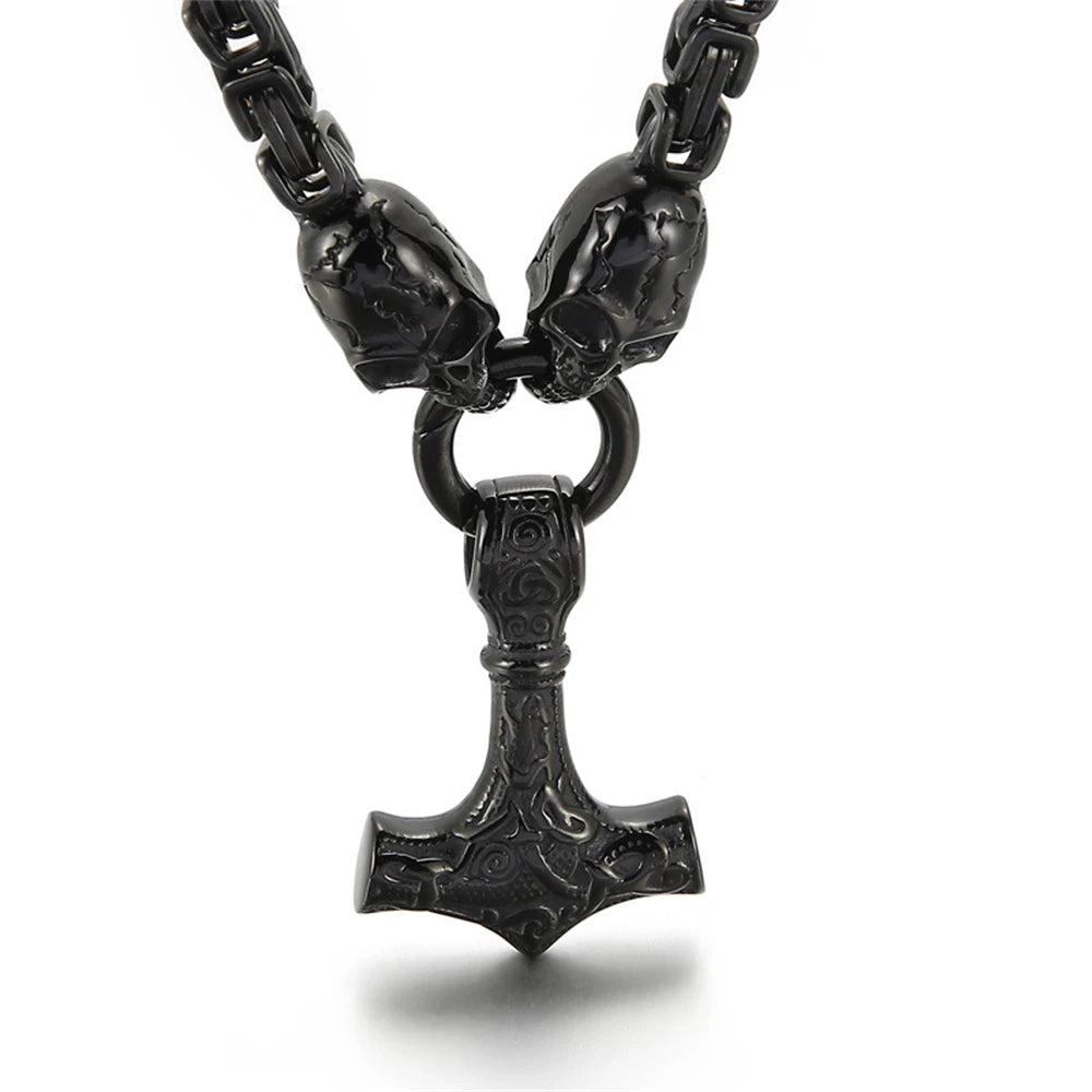 PENDRA Thor Hammer Black Necklace