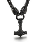 PENDRA Thor Hammer Black Necklace
