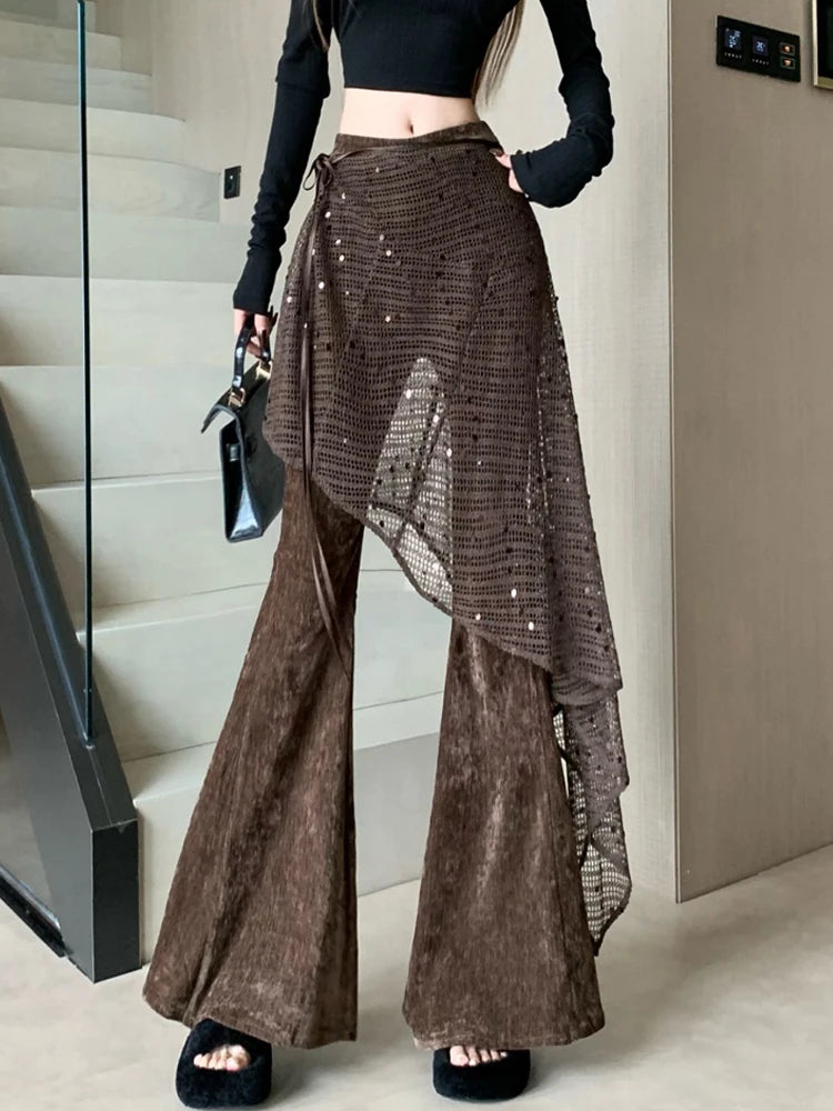 PENDRA Sequin Fart Curtain Pants