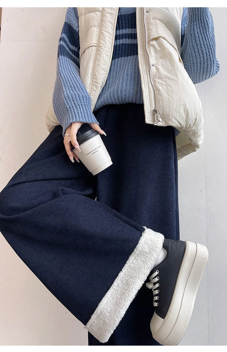 PENDRA Corduroy Splicing Lamb Pants