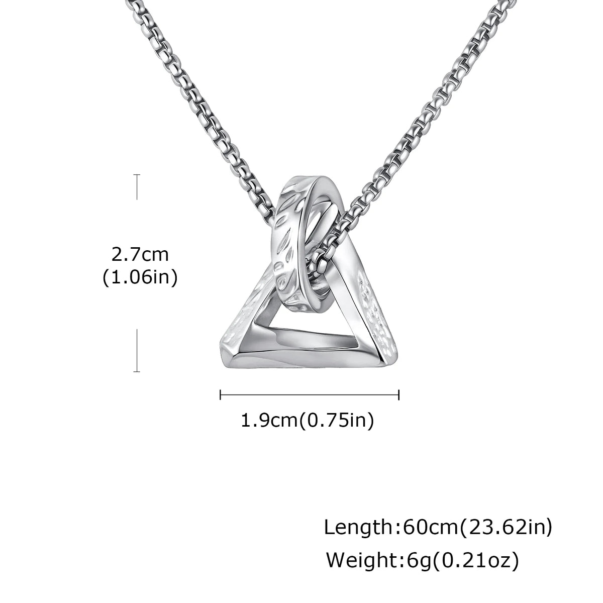 Geometric Square Circle Pendant for Men,Silver Coor Minimalist Charm Necklace, Hip Hop Jewelry Gift