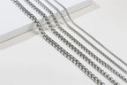 Round Box Chain for Men Boys,Gold Silver Black Plated Stainless Steel Chain Collars,Unisex Jewelry Gifts,18 to 30 Inch