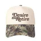 Desire to Retire Embroidered Trucker Hat - Adjustable Snapback Cap with Embroidered Letter Patch, Breathable Unisex Cap Suitable