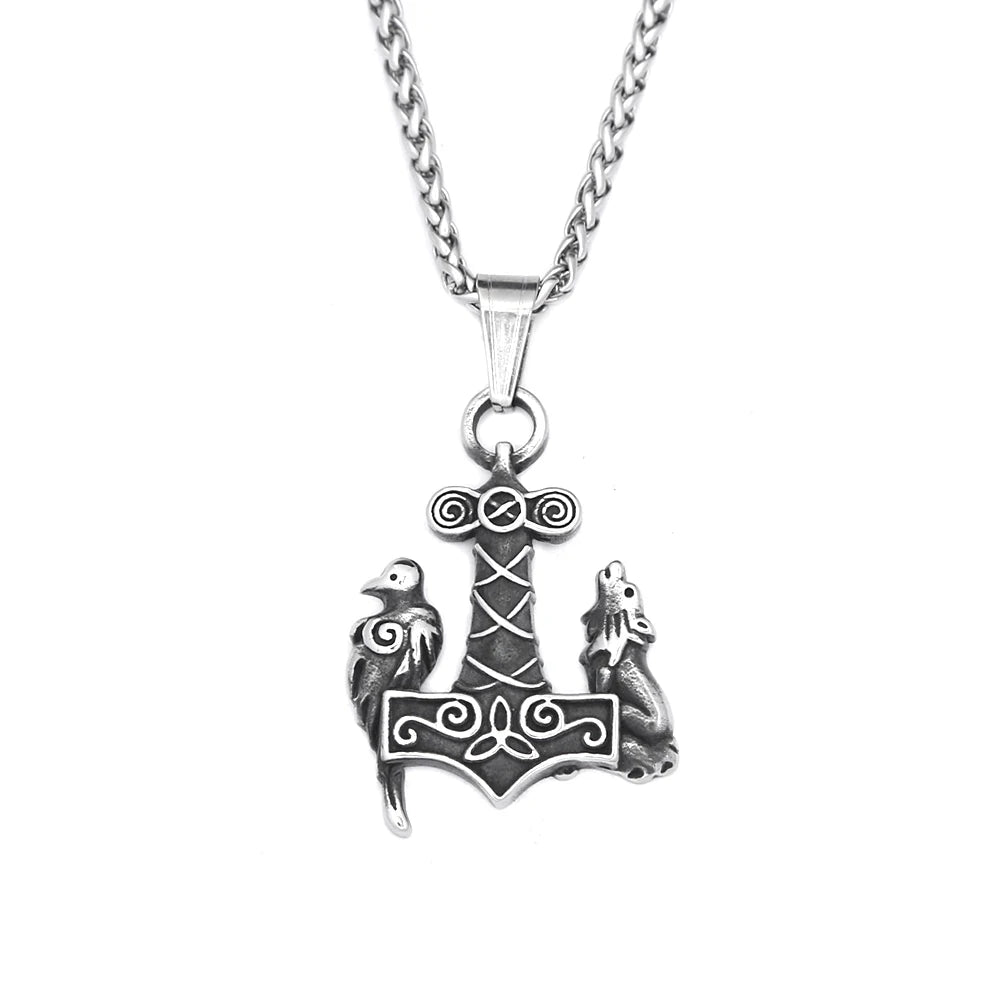 PENDRA Mjolnir Vintage Viking Thor Hammer Pendant