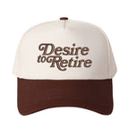 Desire to Retire Embroidered Trucker Hat - Adjustable Snapback Cap with Embroidered Letter Patch, Breathable Unisex Cap Suitable