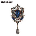 PENDRA Versailles Vintage Rhinestone Flower Brooch