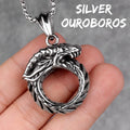 PENDRA Ouroboros Snake Dragon Steel Necklace