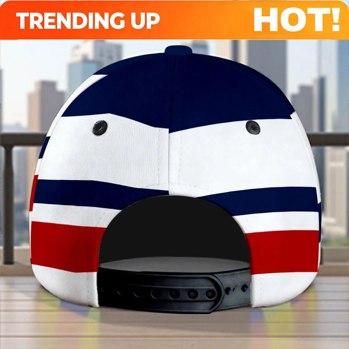 1pc Featuring an Strike Abstract Stripes Design, This Adjustable Snapback Cap Is Ideal for Street And Outdoor Activities.