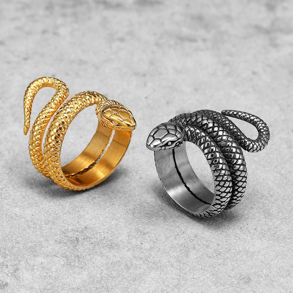 PENDRA Golden Snake Animal Ring