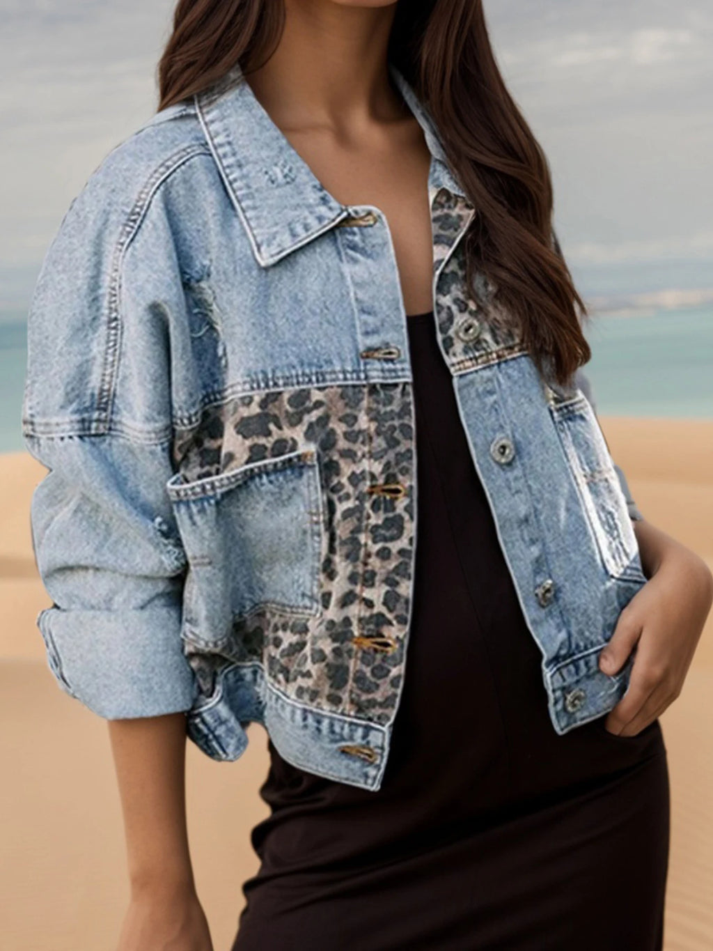 PENDRA Washed Blue Long Jacket