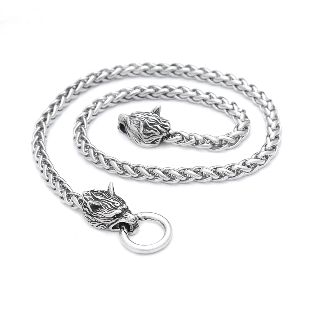 PENDRA Wolfcrest Vintage Wolf Head Chain Pendant