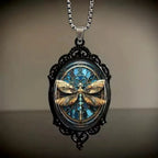 PENDRA Dragonfly Vintage Yellow Dragonfly Pendant