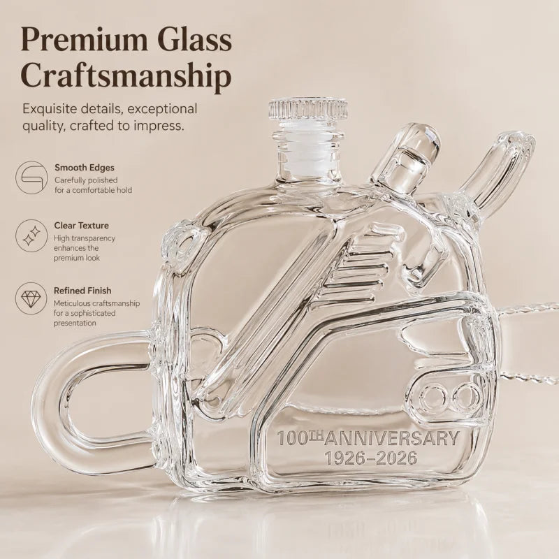 Novelty Glass Chainsaw Decanter for Whiskey Bourbon Spirits Decorative Liquor Bottle with Stopper
