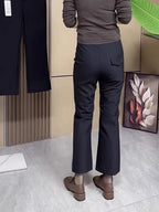 PENDRA Slim Flare Cropped High Waist Pants