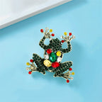 PENDRA Mossfrog Alloy Rhinestone Frog Brooch