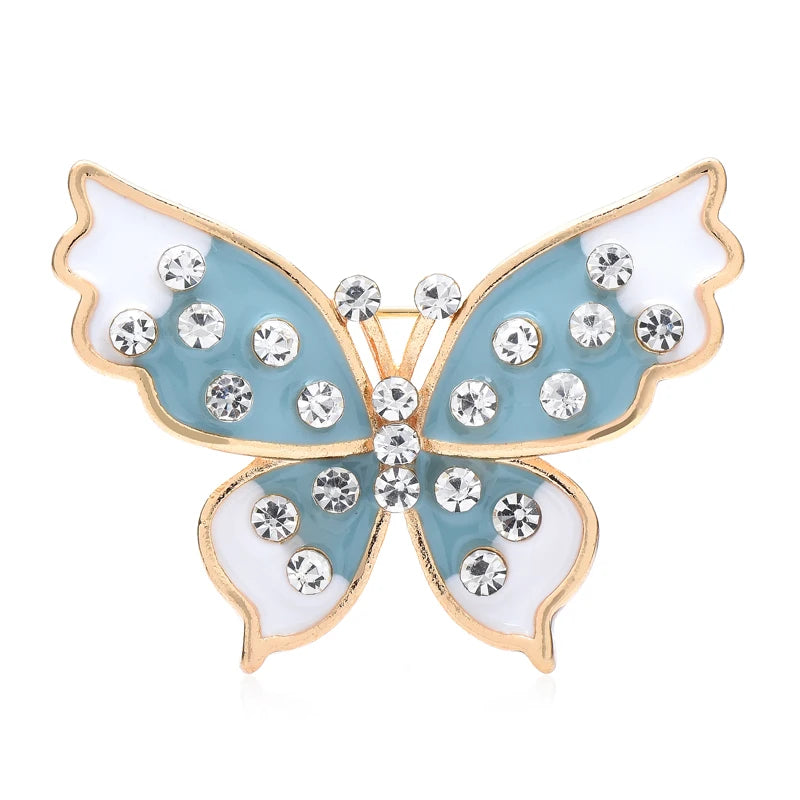 PENDRA Enamel Butterfly 2-color Brooch