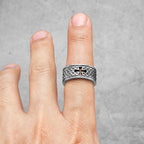 Viking Celtic Knot Cross Stainless Steel Womens Mens Rings Punk Vintage For Boyfriend Biker Jewelry Creativity Gift Wholesale