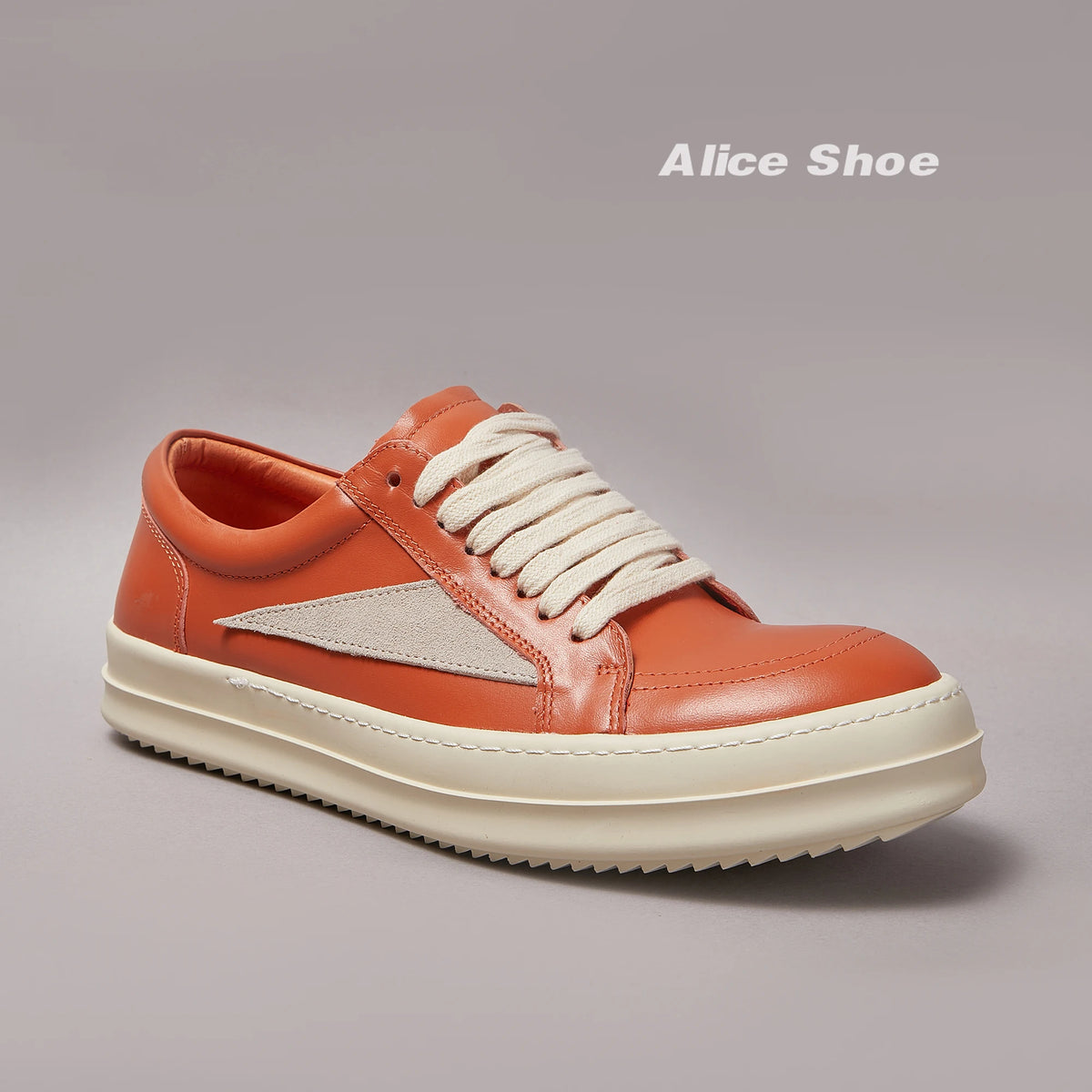 PENDRA Orange Cow Orange Cow-Leather Low-Top Edition 2 Platform Sneakers