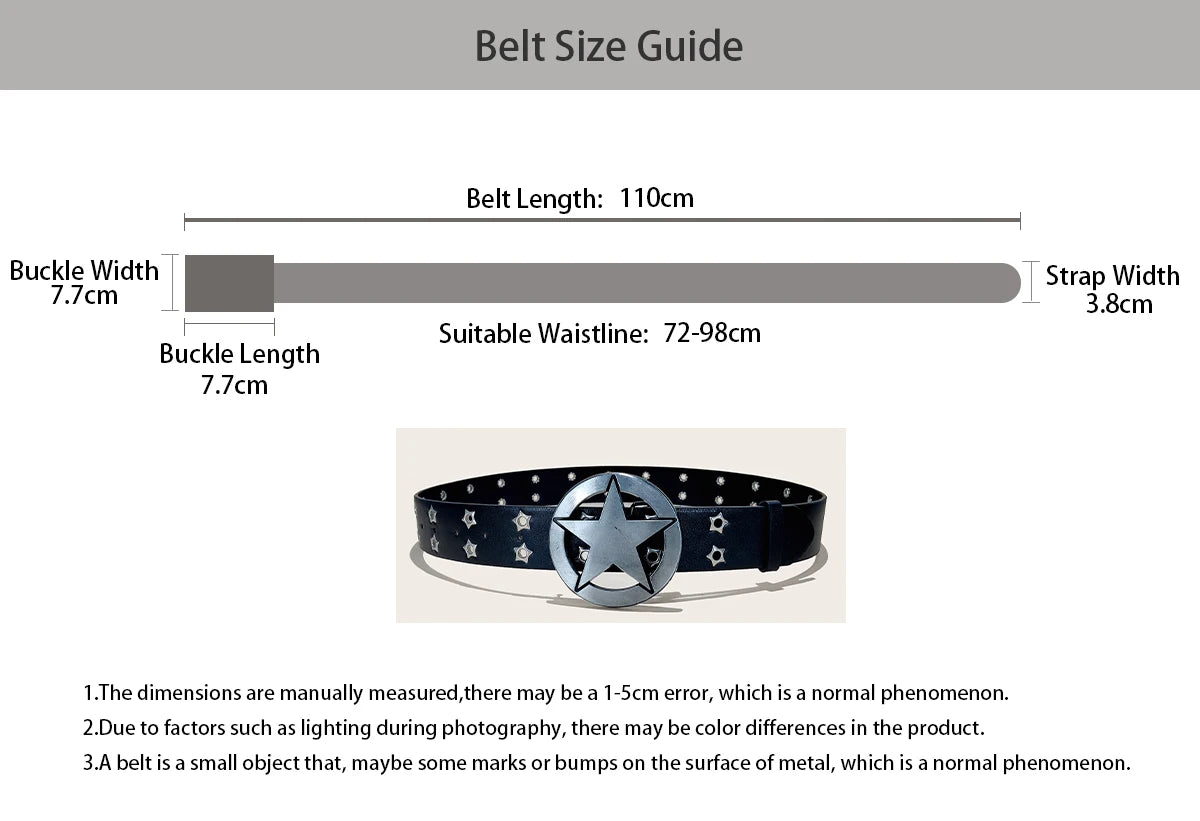 Trend Rivet Belt Heavy Metal Belt Men Women Punk Nightclub Rock Style Belt Jeans Belt Y2K Belt Fashion Decoration Women' Belt
