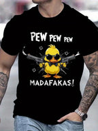 PENDRA Workout Training Loose Comfortable Printed Short Sleeve T-Shirt