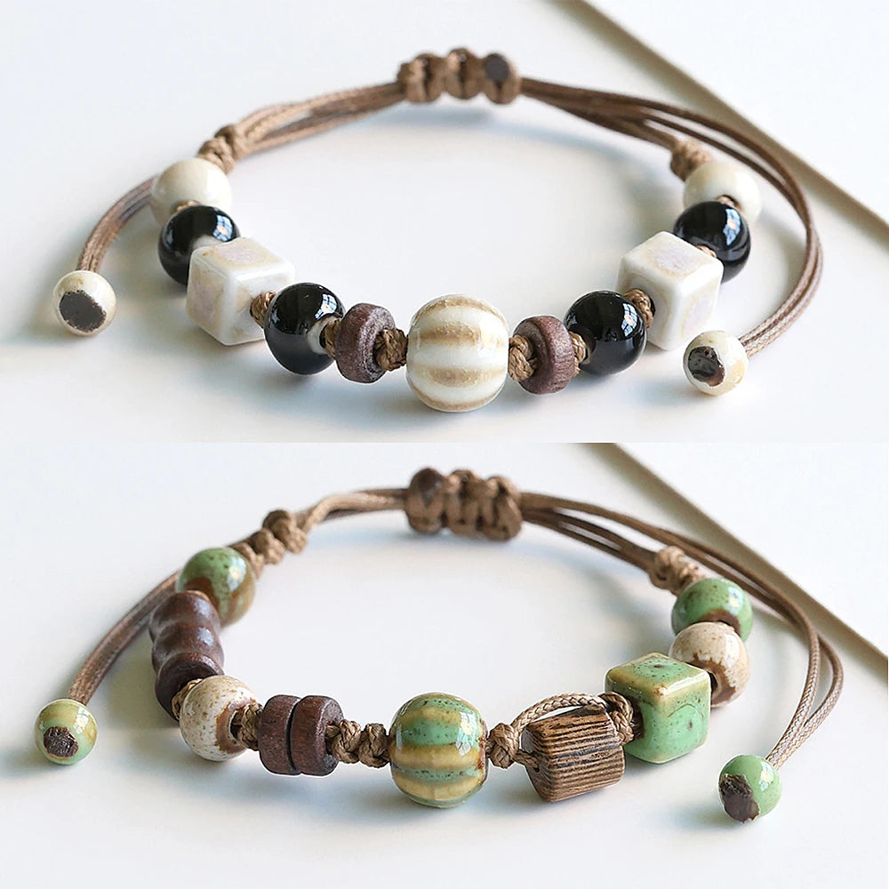 PENDRA Ceramicbead Bohemian Beaded Bracelet