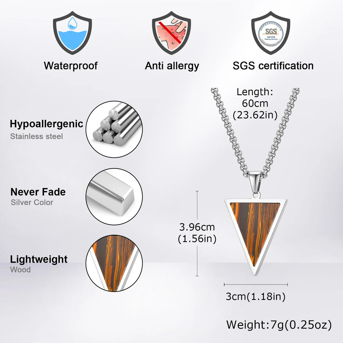 PENDRA Triangle Stone Pendant Necklace