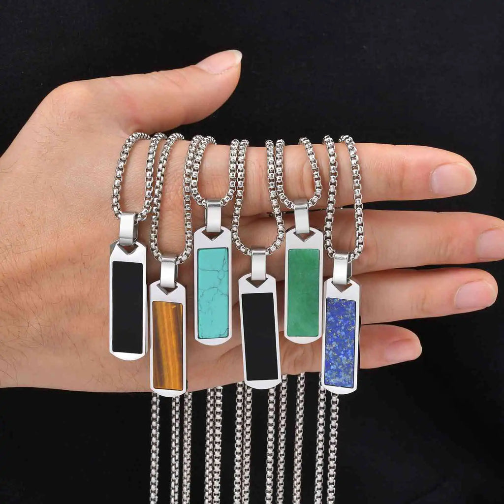PENDRA Stone Natural Pendant Necklace
