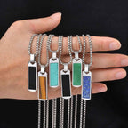 PENDRA Stone Natural Pendant Necklace
