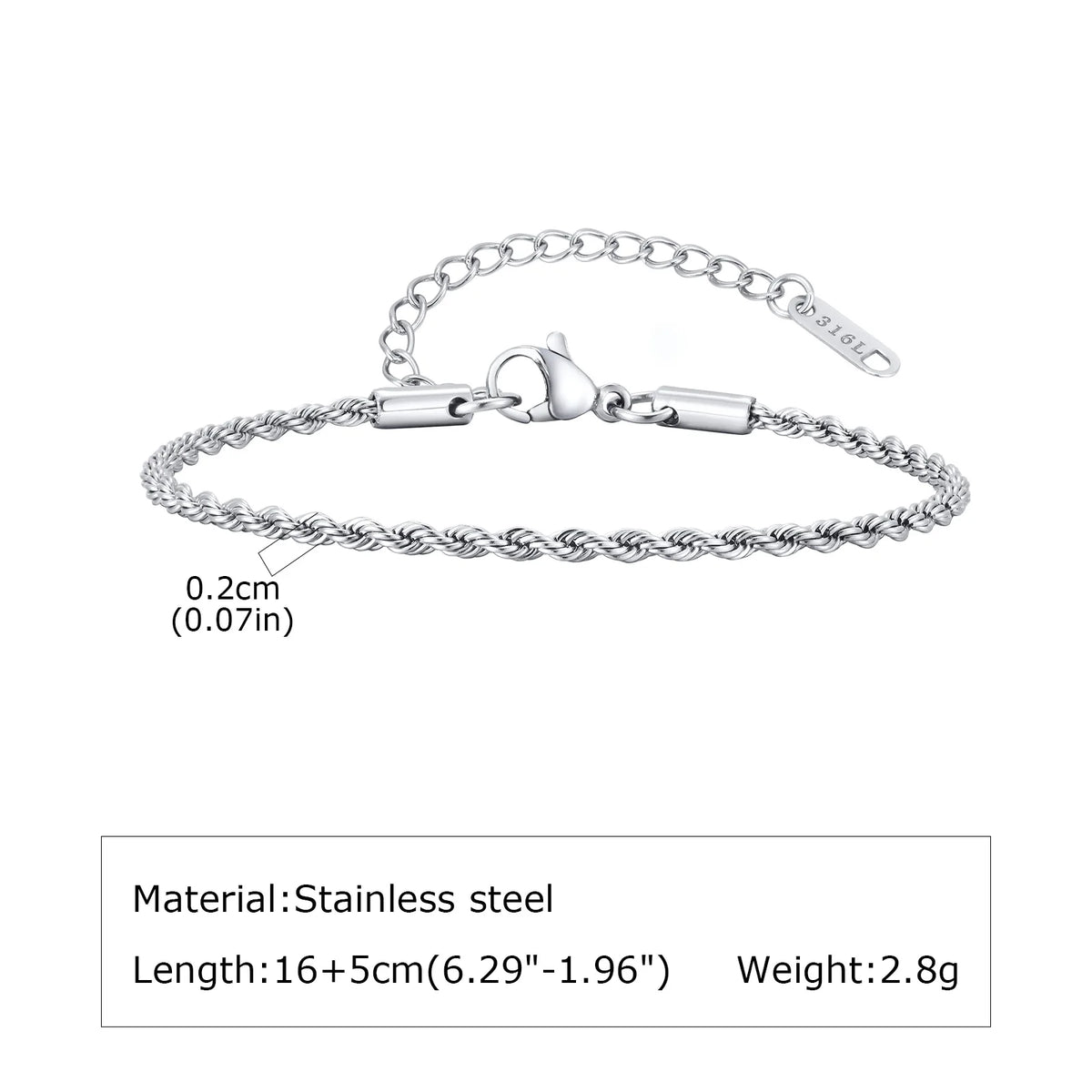 Men's Thin Chain Bracelets,Stainless Steel Silver Color Adjustable Metal Wristband,Classic Hip Hop Trendy Chain Gift