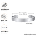 Classic Openning Bangles Bracelet for Women Men,Stainless Steel Cuff Bracelet,High Polished Bangles Gift
