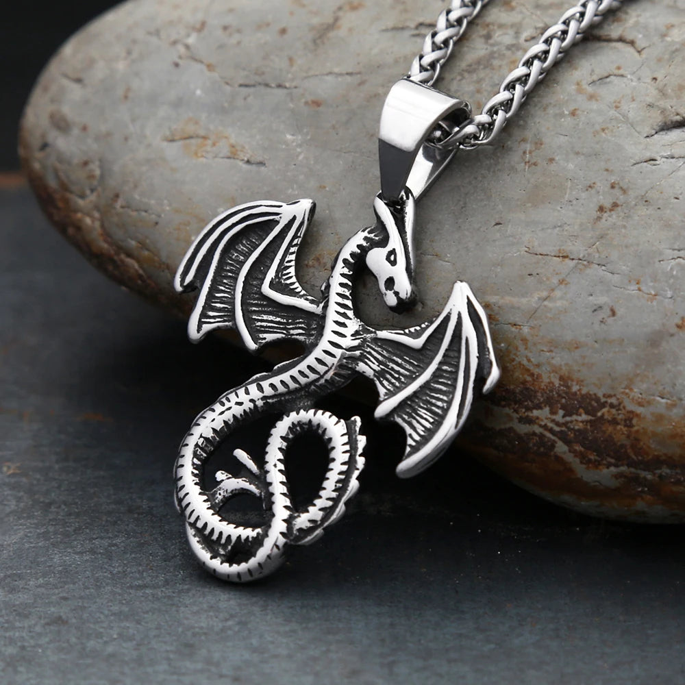 PENDRA Dragonflight Vintage Flying Dragon Pendant