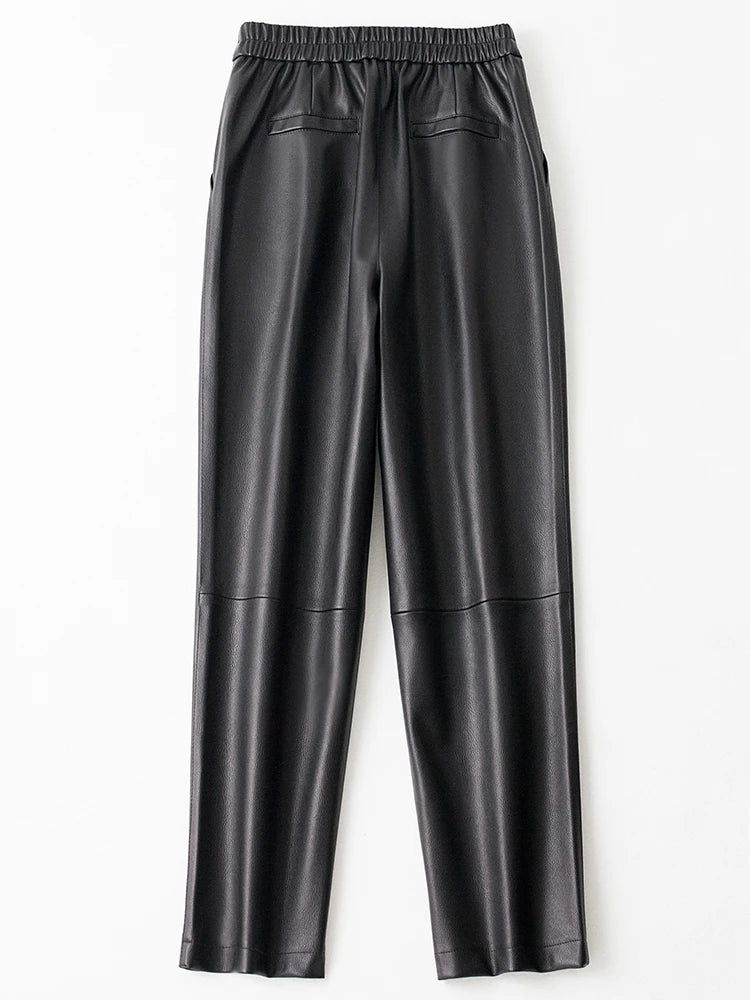 PENDRA Waist Straight Leg Elastic Pants