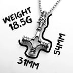 PENDRA Wolf Cross Steel Necklace