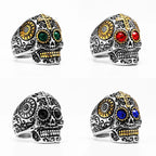 316L Stainless Steel Skull Gothic Religious Cross Man Men Rings Punk Rock Gothic For Biker Male Boy Jewelry Accessories Gift