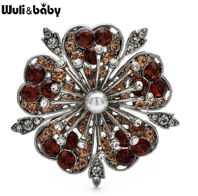 PENDRA Sakuraia Rhinestone Cherry Blossom Brooch