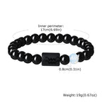 Men's Zodiac Bracelet,Red Agate Black Beaded Bracelets,Casual Birthday Gifts to BBF Son