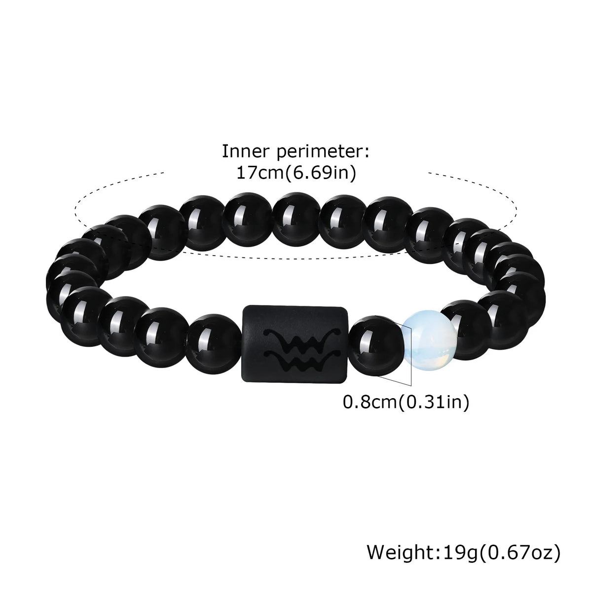 Men's Zodiac Bracelet,Red Agate Black Beaded Bracelets,Casual Birthday Gifts to BBF Son
