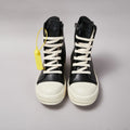 PENDRA Classic Punk Black Leather High-Top Zip Thick-Sole Platform Ankle Boots