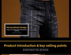 PENDRA Cowboy Black Letter Pants