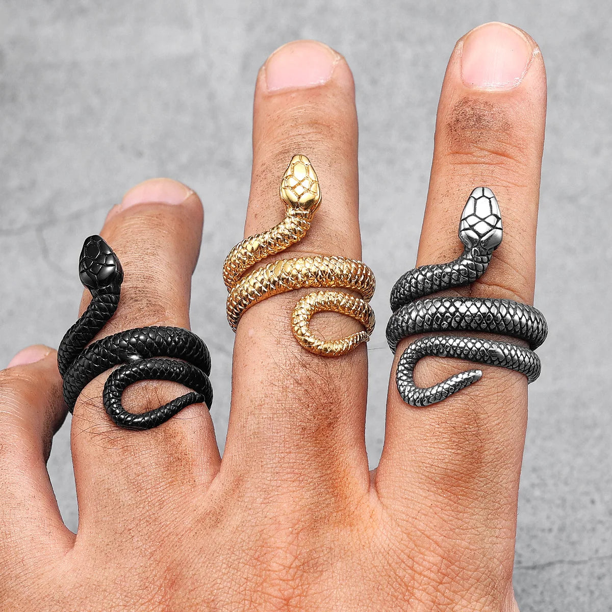 PENDRA Golden Snake Animal Ring