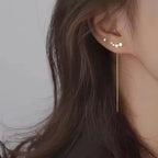PENDRA Silver Gold Stamp Earrings